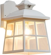 Dusk To Dawn Porch Light Fixture Sconce Modern Industrial Lantern Wall W... - $62.50