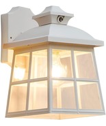 Dusk To Dawn Porch Light Fixture Sconce Modern Industrial Lantern Wall W... - £49.42 GBP
