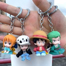 set of 4  One Piece Figure Keychain keyring bagcahin - $22.62