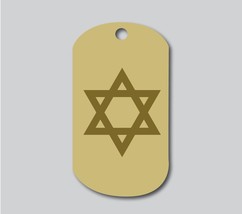 Star of David Military Style Dog Tag - £7.78 GBP