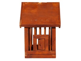 Vintage Large Handcrafted Wood Birdhouse with Swinging Door - $32.73