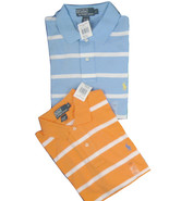 NEW Polo Ralph Lauren Polo Shirt!  Medium  Orange or Blue Stripe  Smooth... - $58.79 CAD