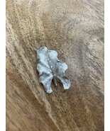 Vintage Monet Leaf Brooch Pin Textured Silver Tone 2” X 2” - $19.80