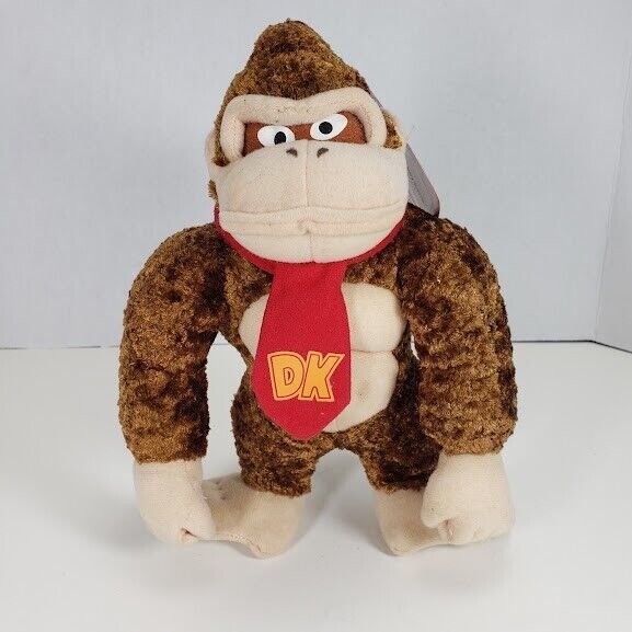 Donkey Kong 8.5" Plush Toy Doll Figure Promo 2001 World of Nintendo KELLYTOY VTG - $37.39