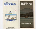 Lake Champlain Ferries Schedule Brochure 1977 Map Fares  - £14.22 GBP