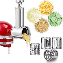 Stainless Steel Slicer Shredder Attachment for KitchenAid Mixers Salad M... - £83.65 GBP