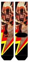 DC COMICS THE FLASH LIGHTING BOLT LOGO PREMIUM SUBLIMATED MENS ADULT CRE... - $7.55