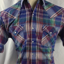 Ely Plains Western Pearl Snap Short Sleeve Shirt Mens Size Large - £15.97 GBP