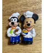 Fisher Price Little People Magic Disney MICKEY &amp; GOOFY FIGURES Baker Chef - £9.47 GBP