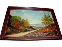 RARE Ben Kersens OIL PAINTING Fall Mountain Landscape 19&quot; X 13&quot;  New Hampshire - £157.24 GBP