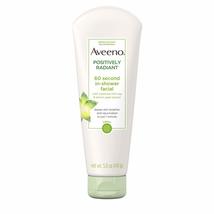 Aveeno Positively Radiant 60 Second In-Shower Facial Cleanser, Brightening Mask  - £24.67 GBP