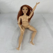 Mattel Barbie Articulated Posable Made to Move Curvy Nude Doll Red Hair 2017 - £29.99 GBP