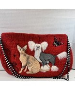 Vintage One Of A Kind Wool Needle Felt 3D Purse Handmade Dog Cat, Artist Made - $342.79