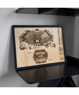 Michigan Stadium Blueprint Wood Wall Art, Laser Engraved, 14x11 inches, ... - $548.39 MXN