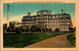 Washington D.C. First Division Mon. War State Dept UNP 1930-45 Vintage Postcard - $9.40