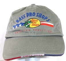 Bass Pro Shops Patriotic Fishing Embroidered Baseball Cap Vintage Adjust... - $11.40