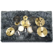 Fluffy Drum Set Rugs, 5X7Ft Extra Thick Drum Mat For Electric Drums, Exc... - £79.67 GBP