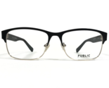 Public Eyeworks Brille Rahmen RALEIGH-C01 Brown Gold Quadratisch 55-16-140 - $51.05
