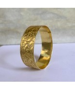 Antiqued Brass Cuff, Brass Cuff Scroll Design, Lacquered Brass Cuff Brac... - €52,11 EUR