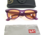 Ray-Ban Sunglasses RB2140 6613/13 WAYFARER Clear Purple Frames Orange Le... - $118.79