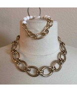Gold necklace &amp; bracelet - $322.33 MXN