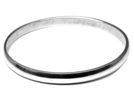 Pure Silver Joint-less Mens solid Kara Bangle Bracelet 6.5cm (2.55 Inch) - £51.08 GBP