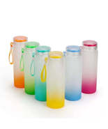 17oz Sublimation blank frosted glass Ombre gradient Tumblers Water Bottle - $6.99