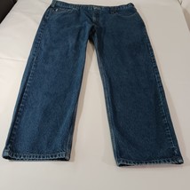 Carhartt Men's Blue Denim Workwear Jeans Measured Size (42×29) image 7