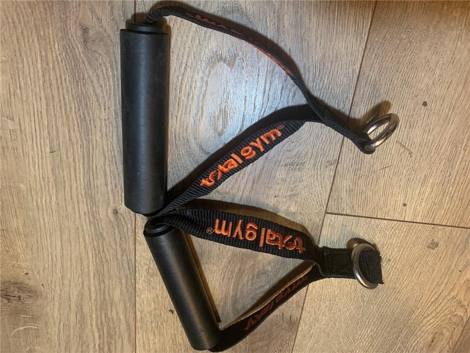 Total Gym Nylon Strap Handles Orange Lettering - $19.97