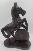 Vintage Hand Carved Rearing Wooden Stallion Horse Sculpture 15.5&quot; tall J... - $99.99