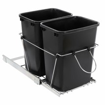 Easy Pull Out Trash Kitchen Under Cabinet Waste Container Garbage Can Do... - $91.99