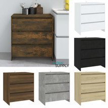 Modern Wooden Chest Of 3 Drawers Home Sideboard Storage Cabinet Unit Wood Drawer - £72.36 GBP+