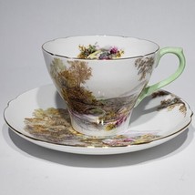 Vintage Shelley England Fine Bone China Heather Landscape 13419 Cup Saucer Set - £15.94 GBP