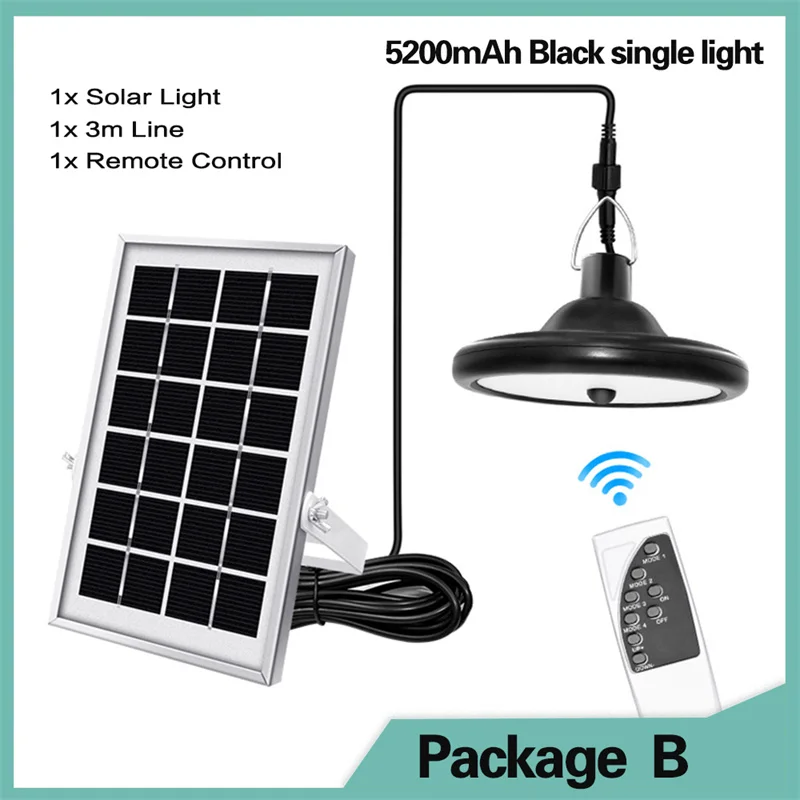 10400mAh Solar Outdoor Light IP65 Waterproof Motion Sensor Solar Chandelier Upgr - £92.71 GBP