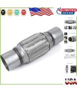 Universal 10&quot; Stainless Steel Double Braid Exhaust Flex Pipe for Cars &amp; ... - $55.73 CAD