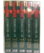 New Lot Of 5 Veratron T-120 6 Hour SP, LP, EP VHS Tape Sealed - $19.40 CAD