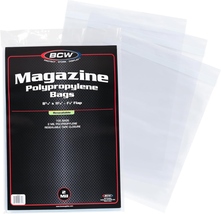 BCW Resealable Magazine Bags - 1 Pack of 100 | Acid-Free, Clear Polypropylene Sl - $19.56