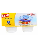 8 MiNi ROUNDS 1/2 cup = 4 oz STORAGE CONTAINERS Clear Plastic BOWLs Free... - €15,74 EUR