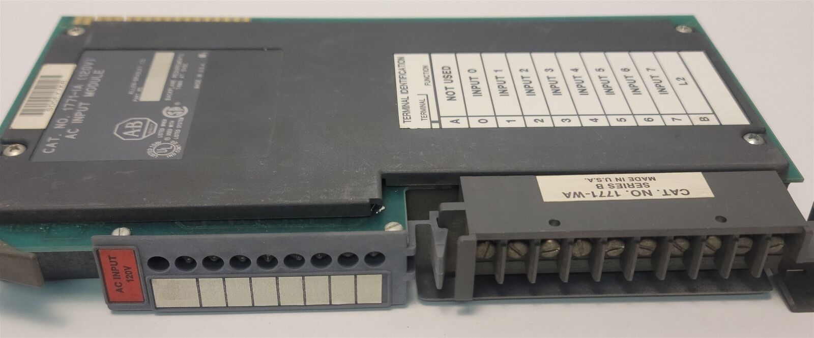 Allen Bradley 1771-IA (120V) AC Input Module w/ 1771-WA Bracket - $9.77