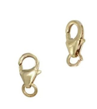 Solid 14k Yellew gold trigger lobster clasp open jump ring small medium ... - £27.68 GBP