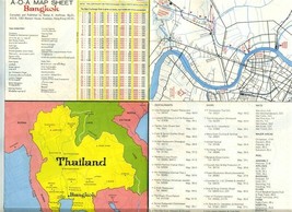 A O A Map Sheet of Bangkok Thailand by Walter K Hoffman  1970&#39;s - £24.85 GBP