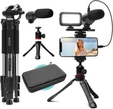 Movo Ivlogger Iphone Vlogging Kit With Fullsize Tripod - Lightning Compatible - £167.05 GBP