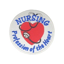 Nursing Profession of The Heart Embroidery Patch Iron On Size: 3.7 x 3.7... - £5.92 GBP