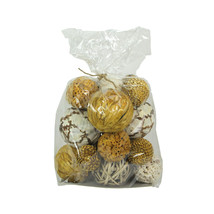 Bag of Natural Dried Gold Floral Balls Home Decor Decorative Orbs Vase Filler - £27.75 GBP