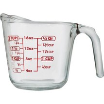 Anchor Hocking Tempered Glass Measuring Cup 2 Cup 16 Oz Quart M L Bowl 55177OL9 - £22.06 GBP
