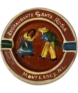 Vintage Ashtray Restaurante Santa Rosa Monterrey Mexico Redware Pottery ... - $351.62 MXN