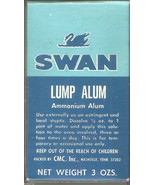 Vintage SWAN LUMP ALUM 023 &amp; Cardboard Box 1960s 3oz 1/2 full CMC Inc. N... - $17.77