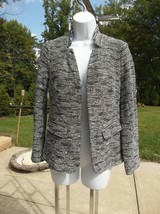 NWOT TALBOTS BLACK&amp;WHITE SWEATER JACKET 4P - £23.97 GBP