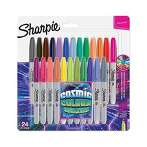 Sharpie Permanent Markers, Fine Point, Cosmic Colour, Limited Edition, 24 Count  - £51.01 GBP