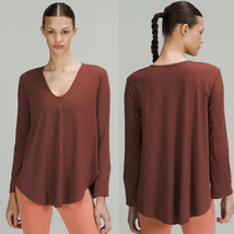 Lululemon Nulu Relaxed Fit Yoga Long Sleeve Top V Neck Size 4 NWT - $48.51